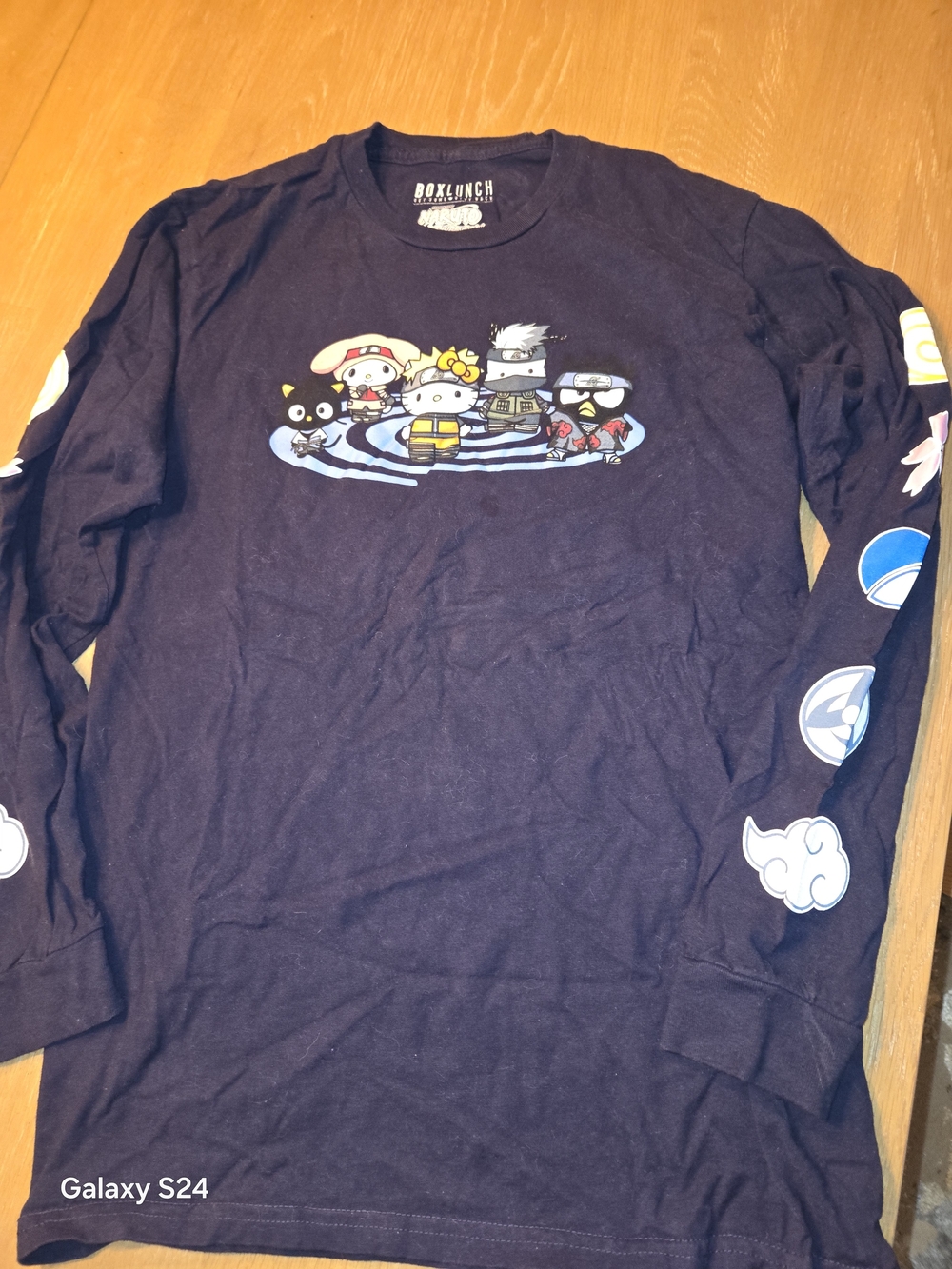 Lunchbox Naruto Hello Kitty & Friends Long Sleeve Tee Womens M 100% Cotton